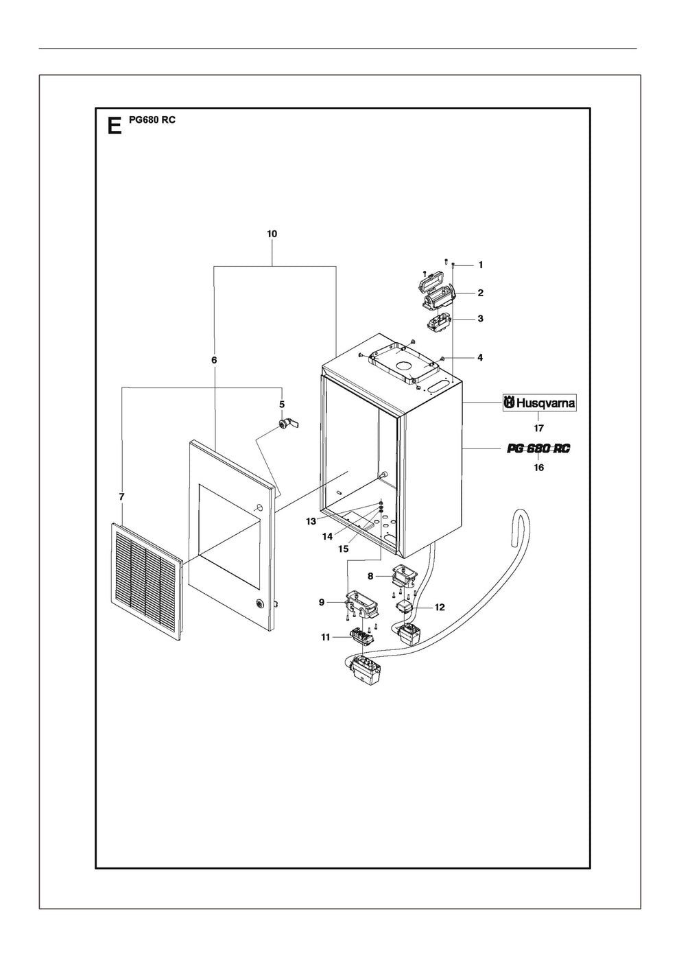 Electricals Parts For PG 680 RC By Husqvarna
