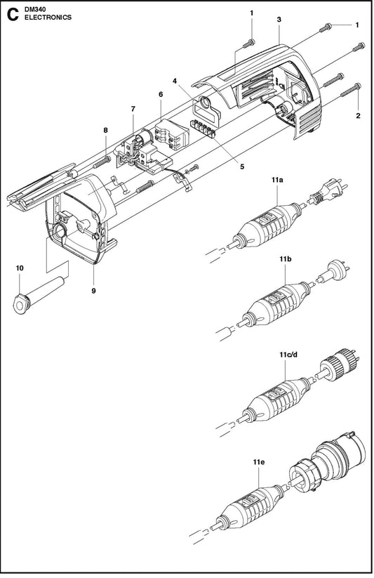 Electronics Parts For Core Drill Motor DM 340 By Husqvarna