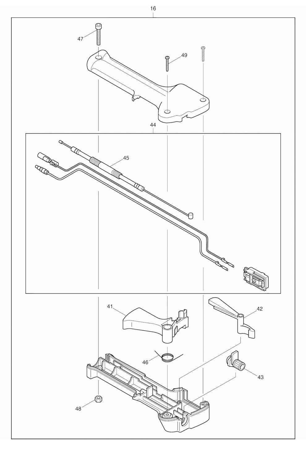 EM4250 Control Lever Assembly Parts