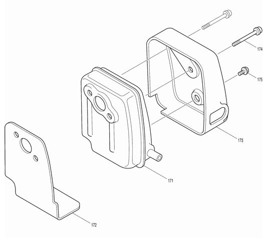 EM4250 Muffler Assembly Parts