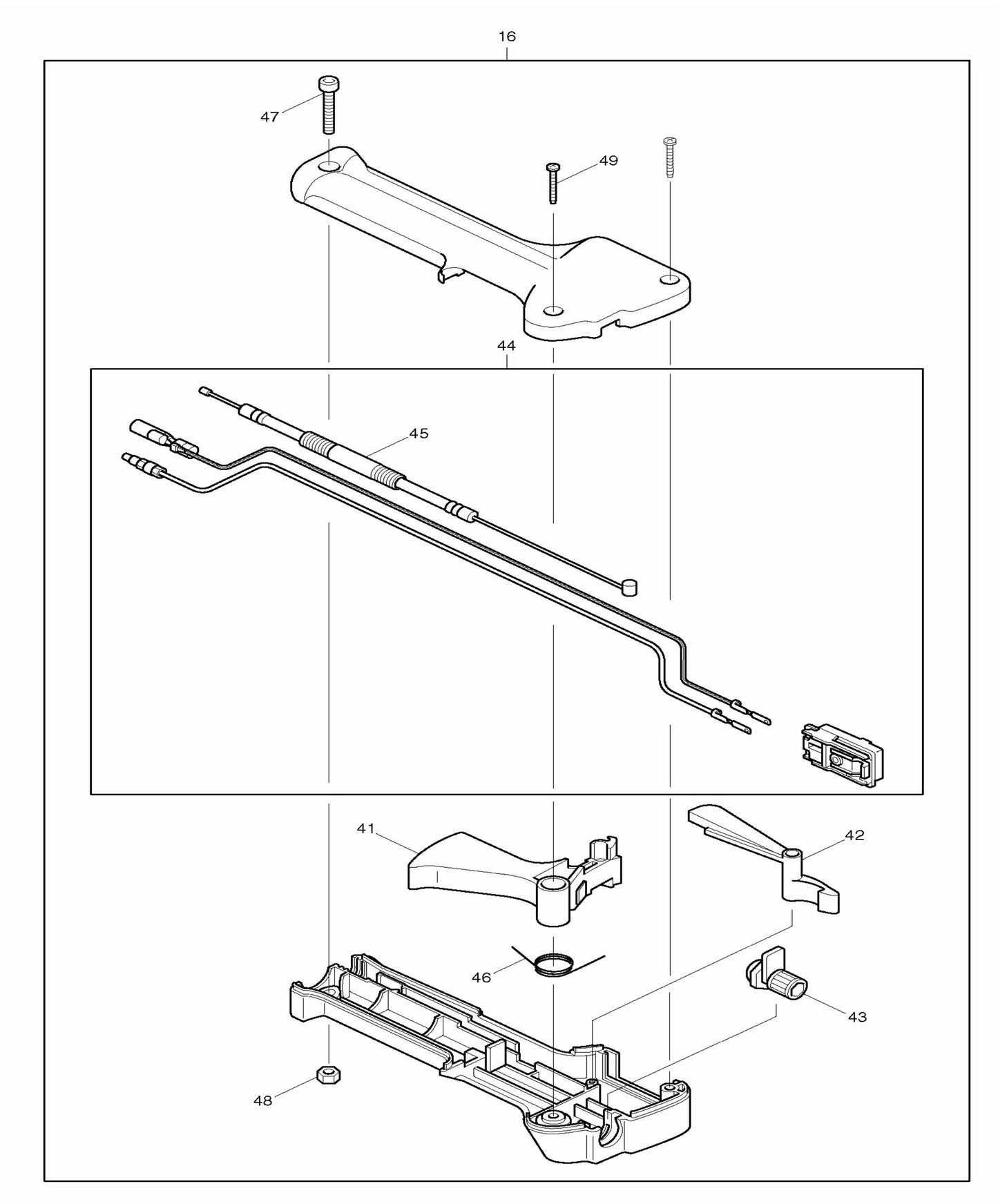 EM4250CA Control Lever Assembly Parts