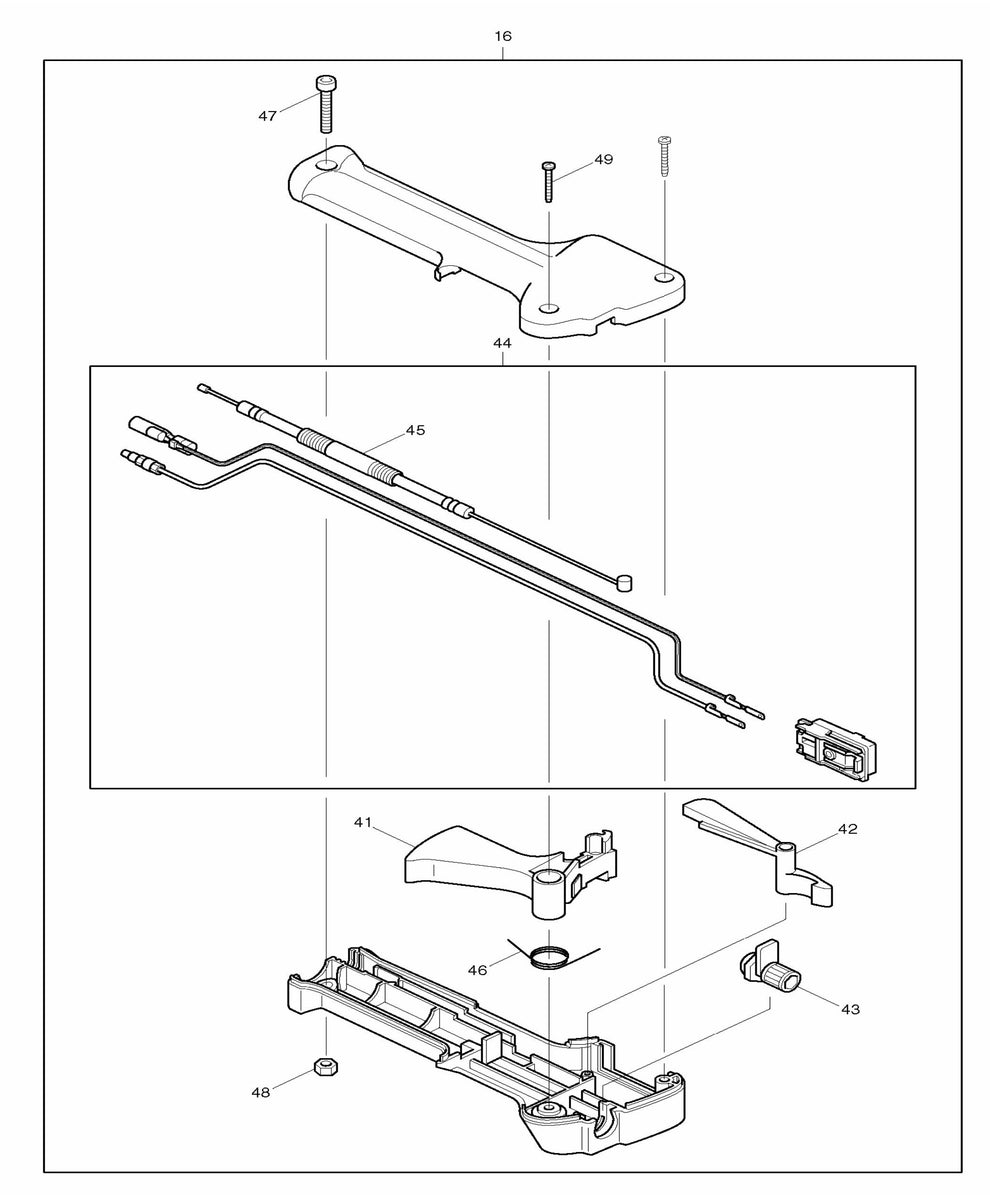EM4250CA Control Lever Assembly Parts