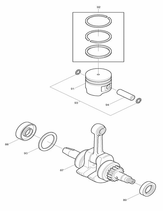 EM4250CA Piston And Crankshaft Assembly Parts
