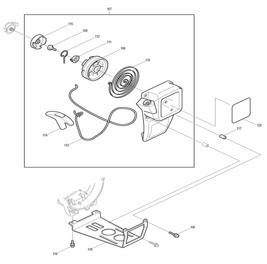 EM4250CA Starter Cover Assembly Parts