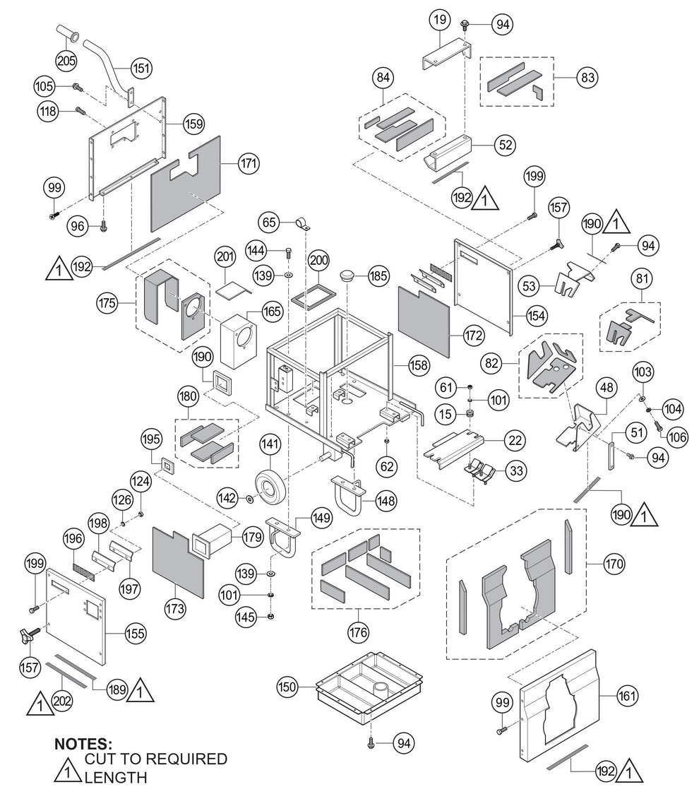 QP3TS Enclosure Assembly Parts By Multiquip