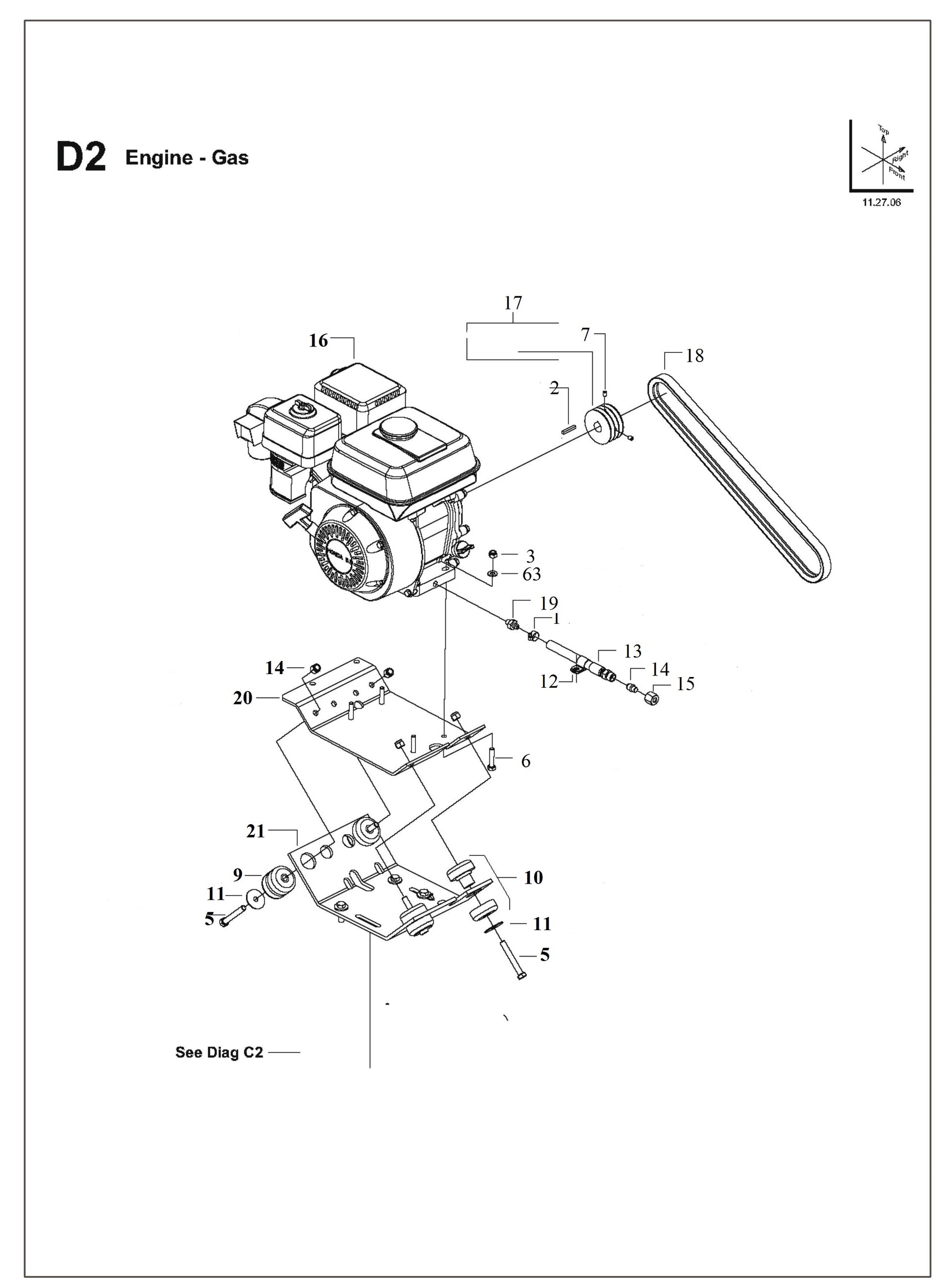 Engine - Gas Parts For TS 355 G By Husqvarna