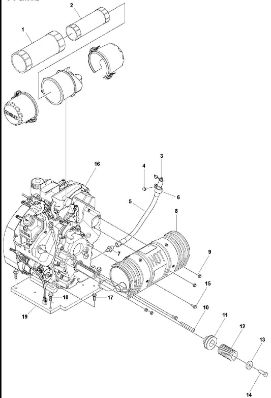 FS3500 Engine Assembly Parts by Husqvarna