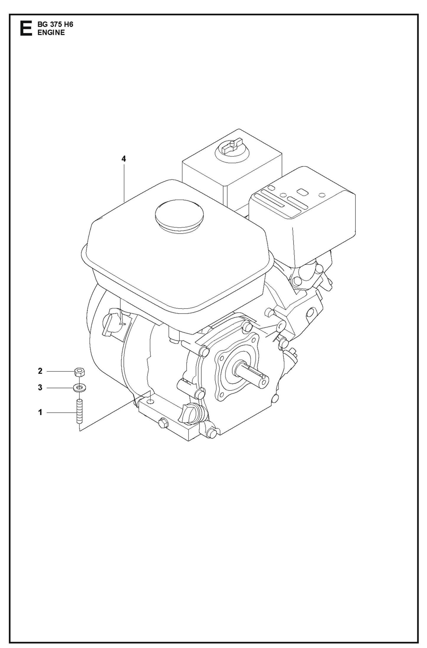 Engine Fig (2) Parts For BG 375 By Husqvarna