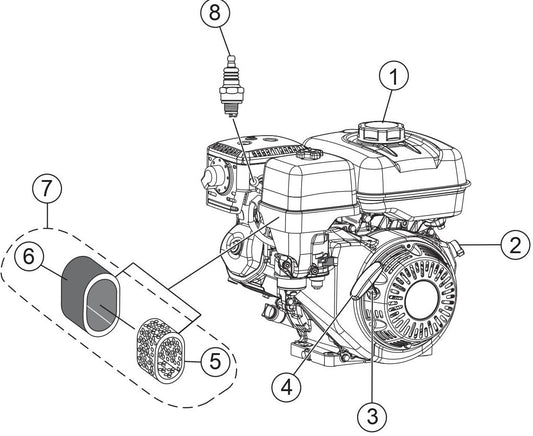 MQ QPT405SLT Engine Service Assembly Parts 2 By Multiquip