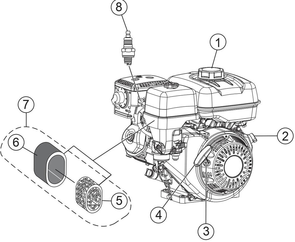 MQ QPT405SLT Engine Service Assembly Parts 2 By Multiquip