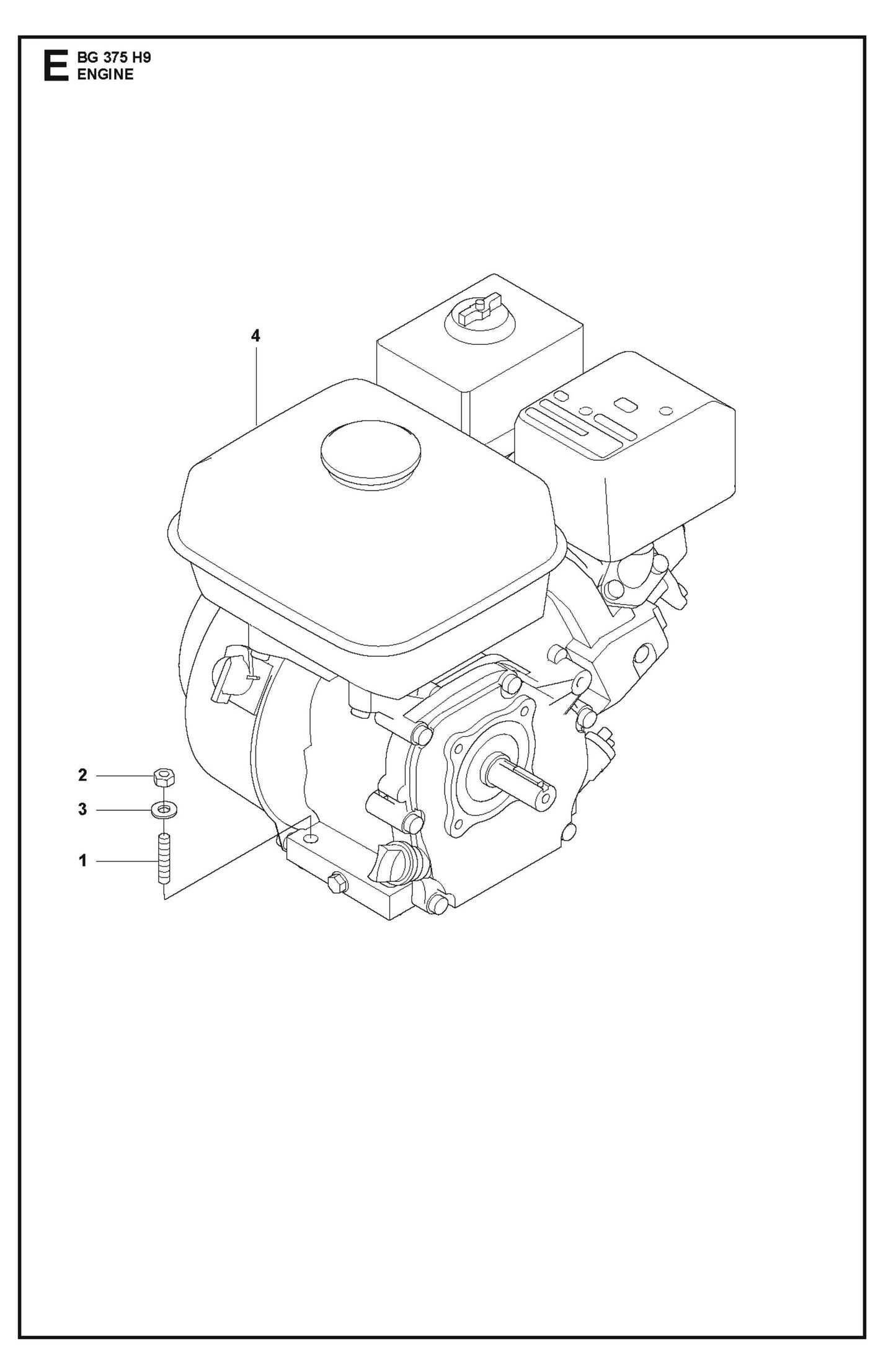 Engine Fig (3) Parts For BG 375 By Husqvarna