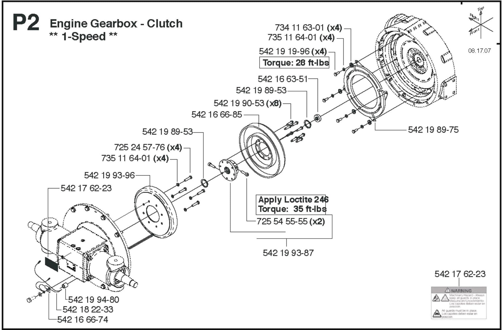 Engine Gearbox-Clutch 1-Speed  Parts for FS8400 D By Husqvarna