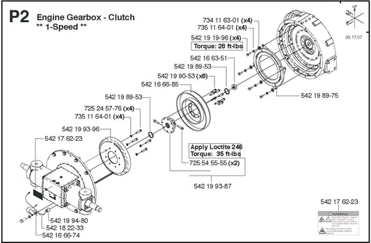 Engine Gearbox-Clutch 1-Speed  Parts for FS8400 D By Husqvarna