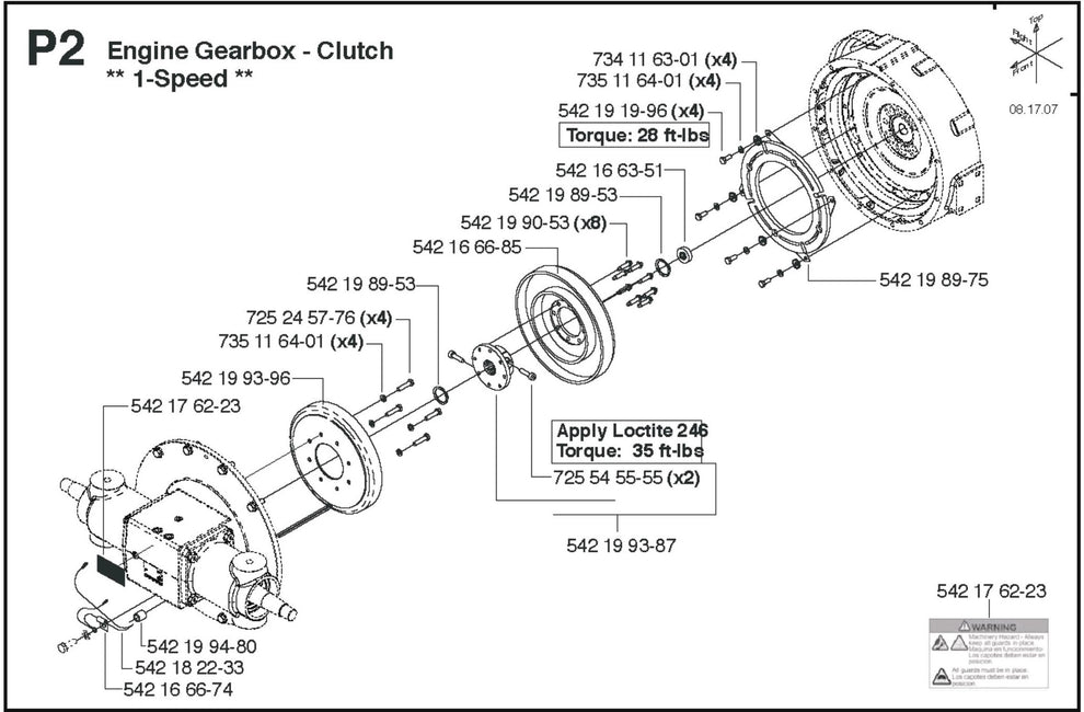 Engine Gearbox-Clutch 1-Speed  Parts for FS8400 D By Husqvarna