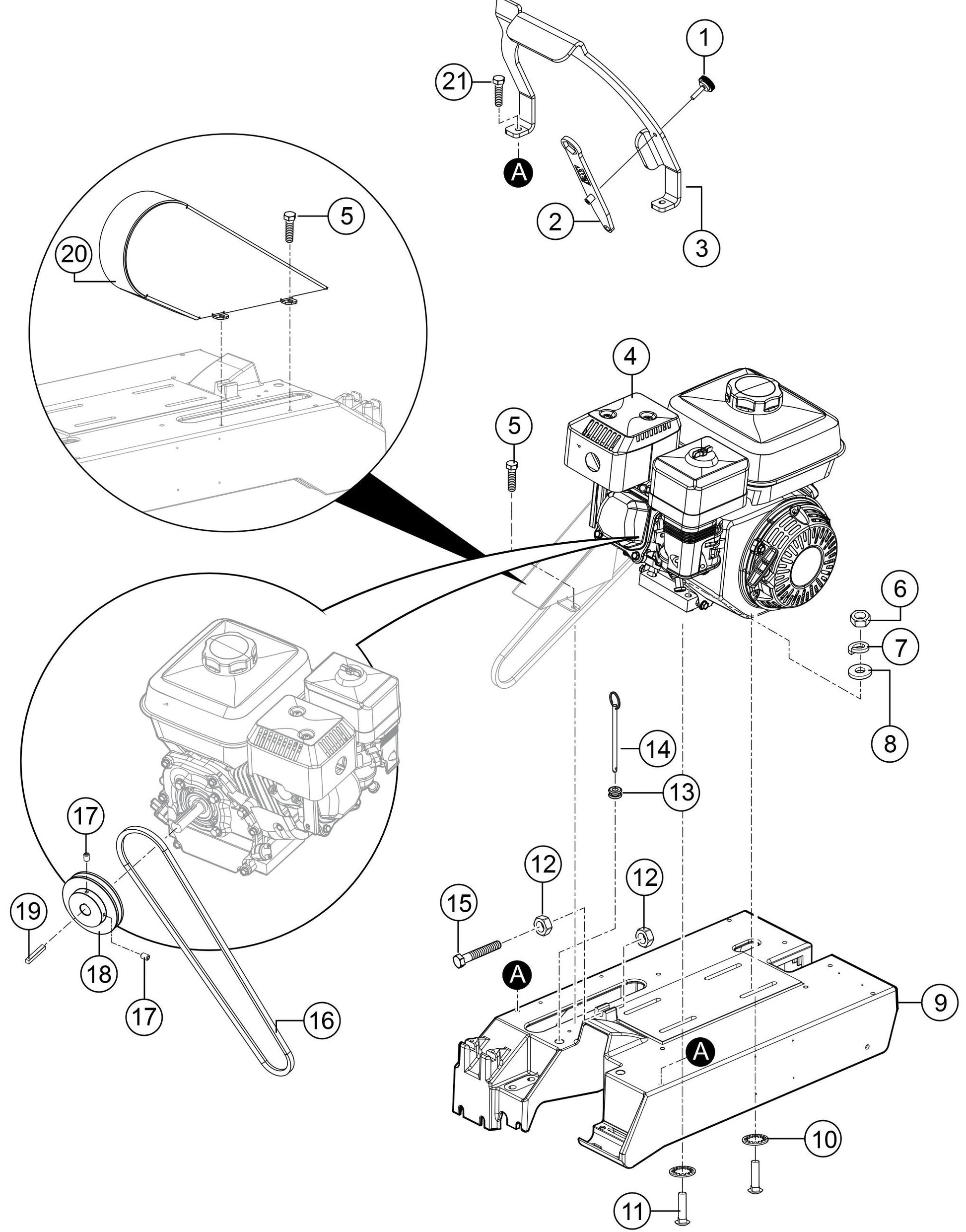 SP1GEngine Mount Assembly Parts