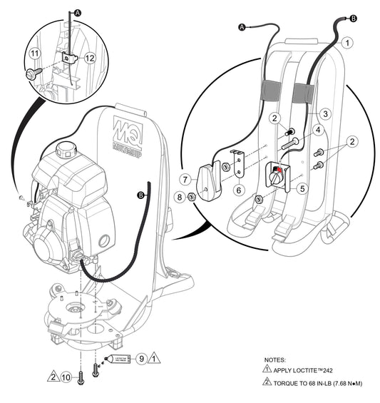 BPX Engine Mounting Assembly Parts By Multiquip