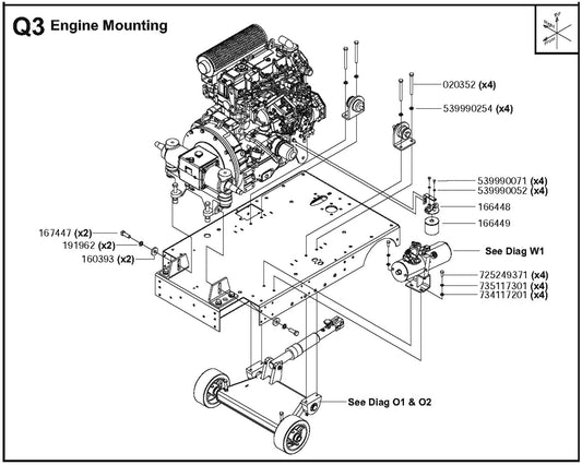 Engine Mounting Parts For FS6600D By Husqvarna