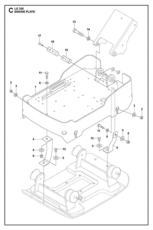 Engine Plate Parts For LG 300 Diesel By Husqvarna