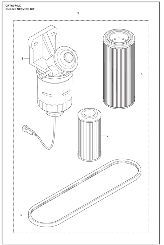 Engine Service Kit Parts For Ride On Trowel CRT 60 By Husqvarna
