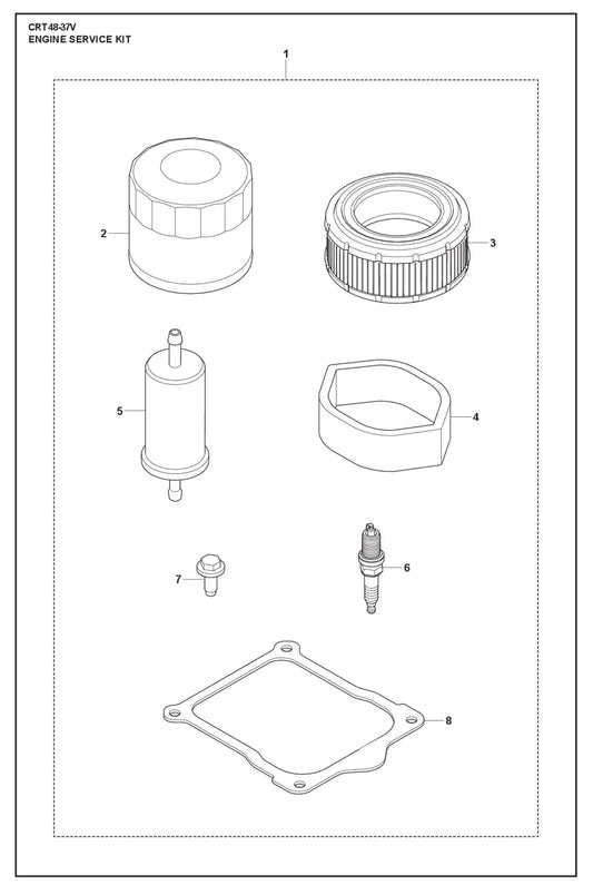Engine Service Kit Fig (3) Parts For Ride On Trowel CRT 48 Petrol By Husqvarna