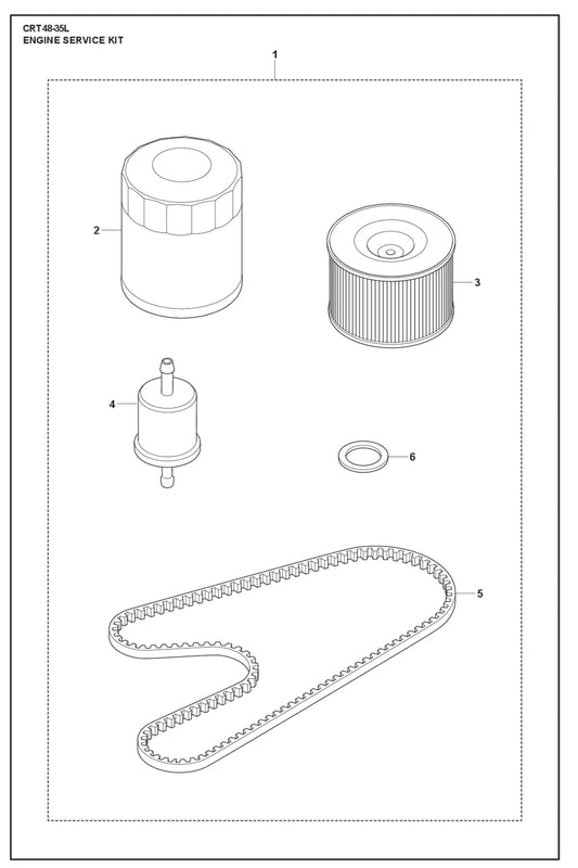 Engine Service Kit Parts For Ride On Trowel CRT 48 Diesel By Husqvarna