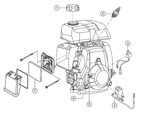 BPX Engine Service Parts Assembly Parts By Multiquip