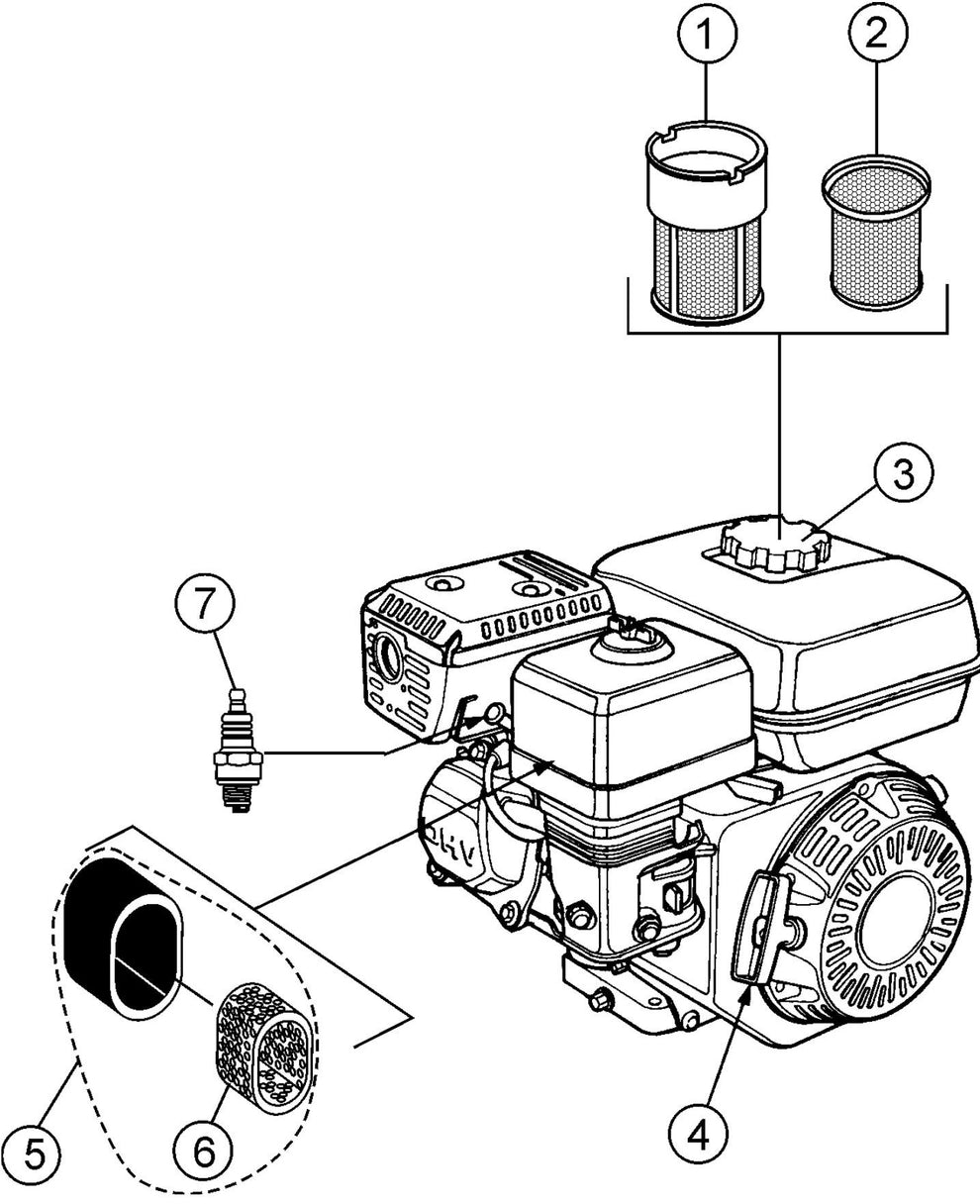 QP4TH Engine Service Assembly Parts By Multiquip