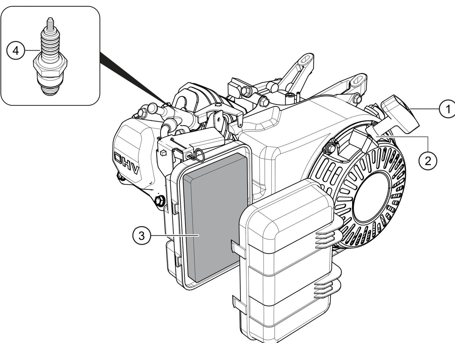 QP3THX Engine Service Assembly Parts By Multiquip 
