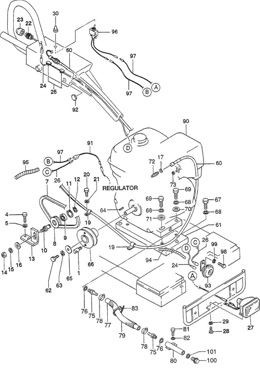 Engine Assembly Parts For MRH800GS Vibratory Rollers By Multiquip