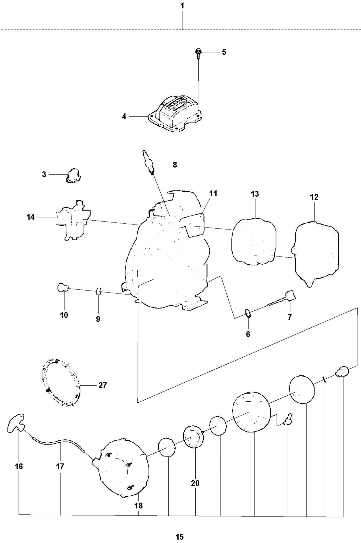 Engine Honda GXR120 Assembly Parts For LT6005 Compaction Rammers By Husqvarna