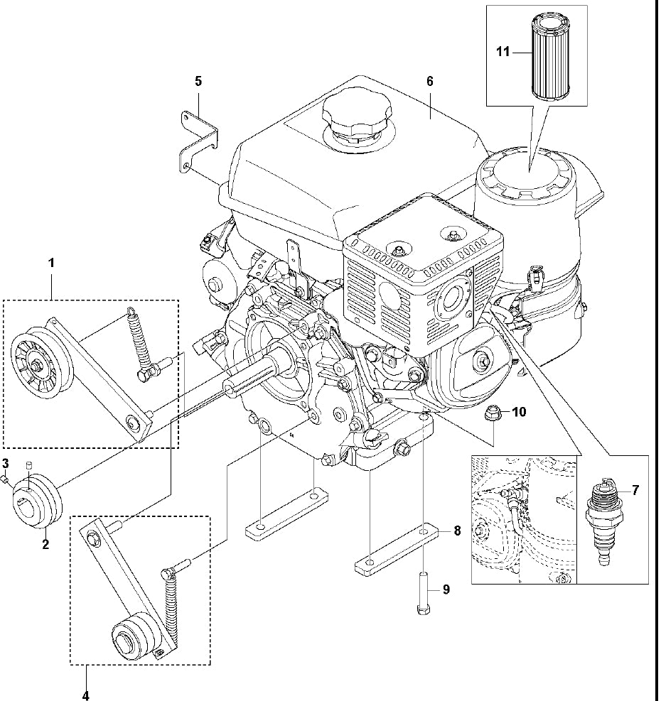 Engine Assembly Parts for Soff Cut 2000 Saw by Husqvarna