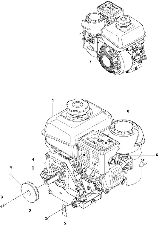 Engine Assembly Parts for Soff Cut 150 Saw by Husqvarna