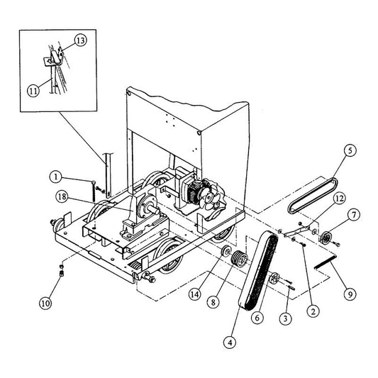 C-357 Engine Drive  Assembly Parts By Norton Clippers