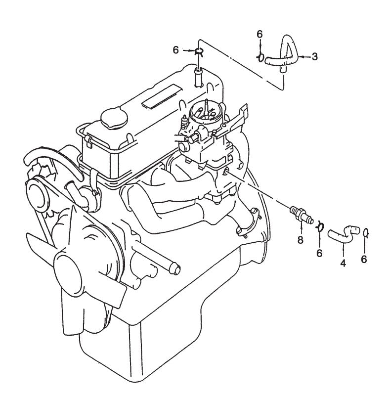 Crankcase Ventilation Assembly Parts-C-30HDNI PRECISION FUEL INJECTION S/N 240601