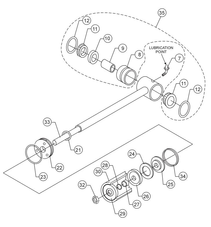 Connecting Rod - Drive Side Assembly Parts-C-30HDNI PRECISION FUEL INJECTION S/N 240601