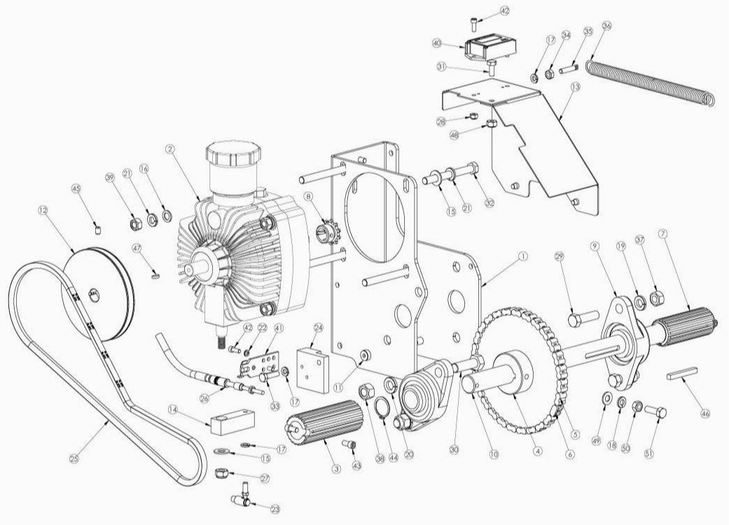Hydraulic Pump - Motor Assembly parts-2000E, 2009-30 by Husqvarna