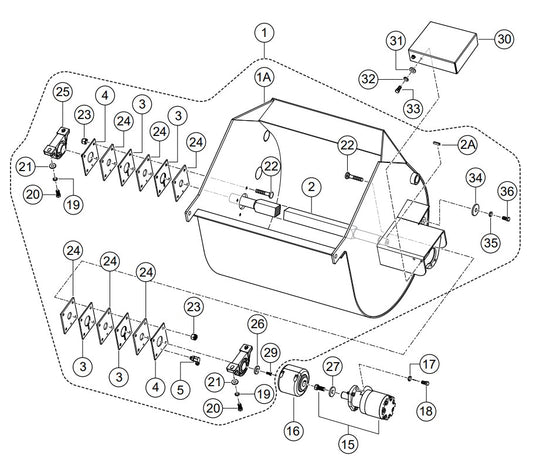 Drum Assembly Parts- PRO12/PRO12E51, PRO12E53/PRO12E53-460V HONDA GX390RT2-QNB2 GASOLINE ENGINE/ TECO WESTINGHOUSE 5HP ELECTRIC MOTOR