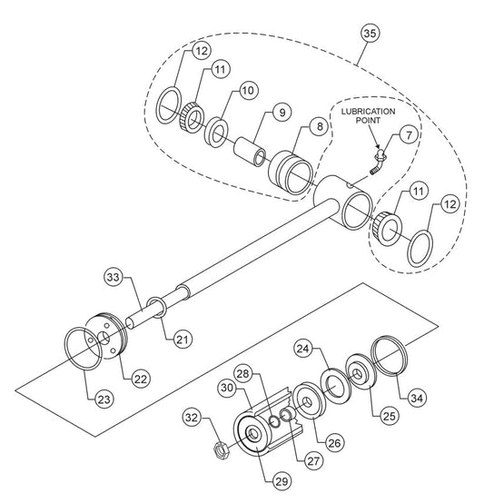 C-30HDN PUMP — Connecting Rod - Drive Side Assembly Parts By Multiquip