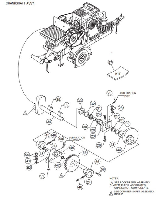 C30HDZ PUMP — Crankshaft Assembly Parts By Multiquip