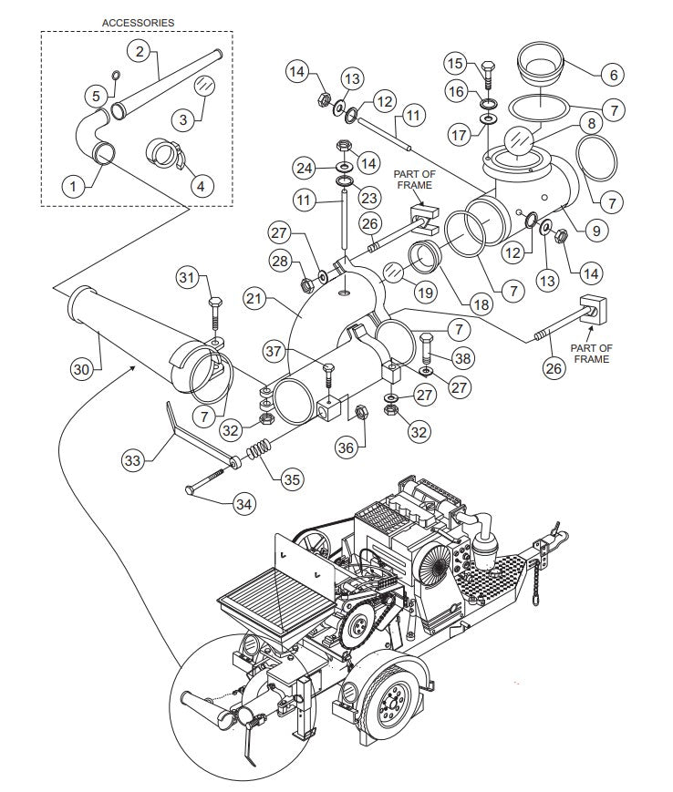 C30HDZ PUMP — Manifold Assembly Parts By Multiquip