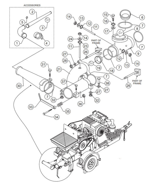 C30HDZ PUMP — Manifold Assembly Parts By Multiquip