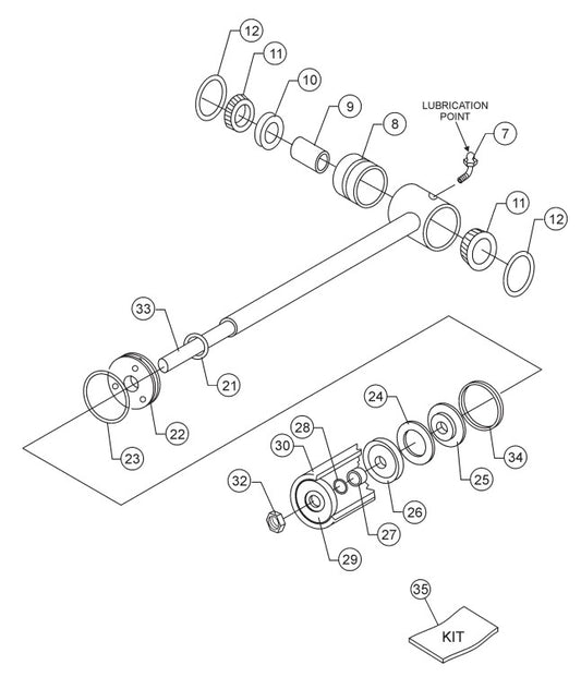 C30HDG Pump Connecting Rod - Drive Side Assembly Parts by Multiquip
