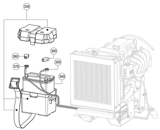 C30HDGA Pump Battery Assembly Parts By Multiquip
