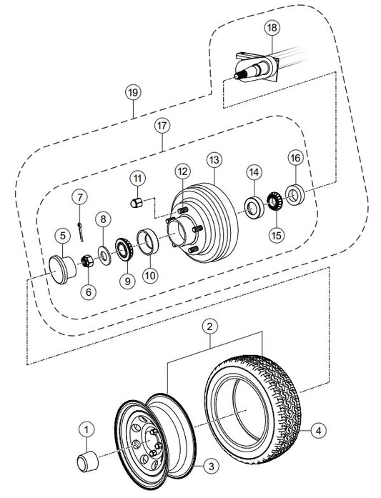 C30HDGA Pump Axle Assembly Parts By Multiquip