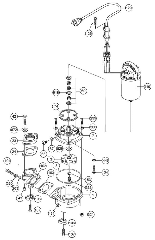 PX400 Pump Assembly Parts