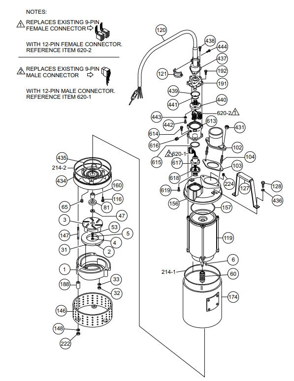 ST3050D Pump Assembly Parts
