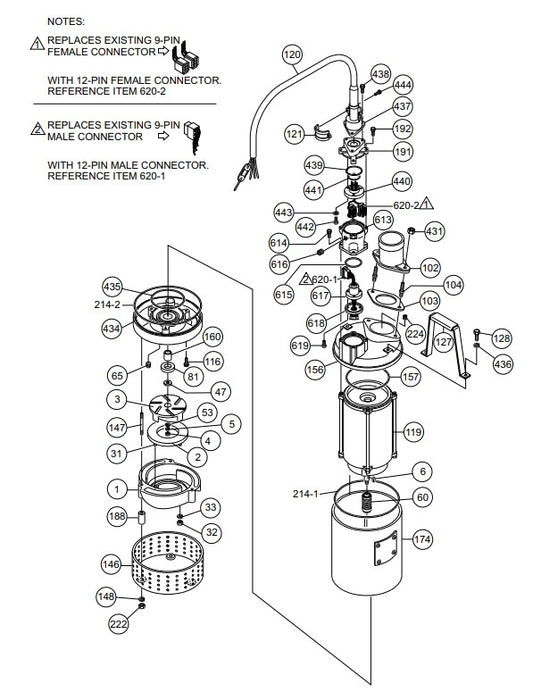 ST3050D Pump Assembly Parts