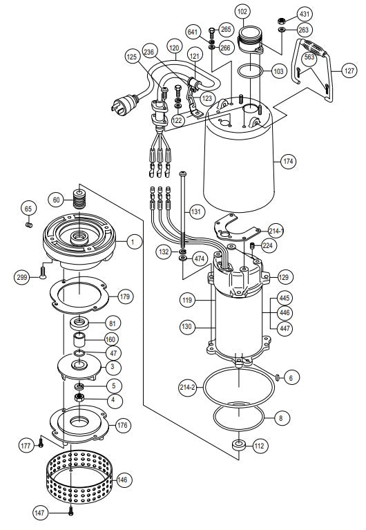 ST2010, ST2010A/B, ST2010CUL Pump Assembly Parts