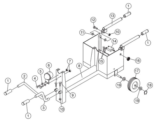 Frame Assembly Parts- WM45H Honda GX160UT1HX2 Gasoline Engine, WM45E 1 HP Electric Motor