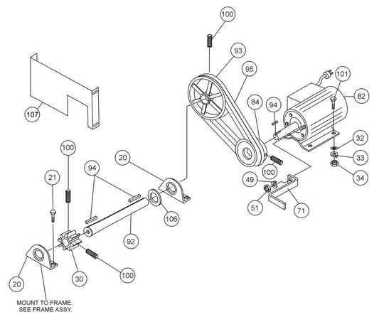 Electric Motor Assembly Parts- WM45H Honda GX160UT1HX2 Gasoline Engine, WM45E 1 HP Electric Motor